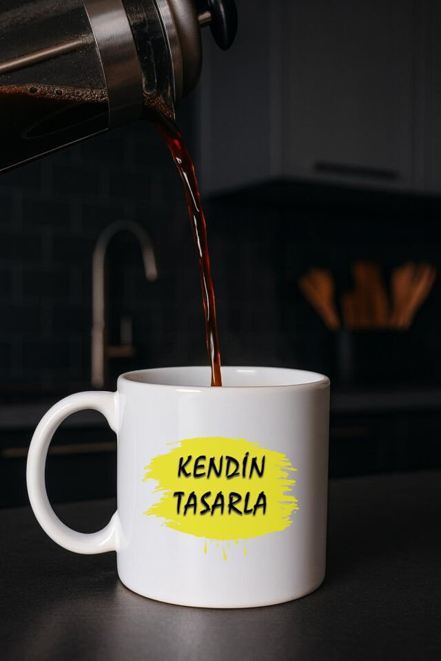 Kendin tasarla bardak - Kişiye özel bardak Düz Beyaz Kupa