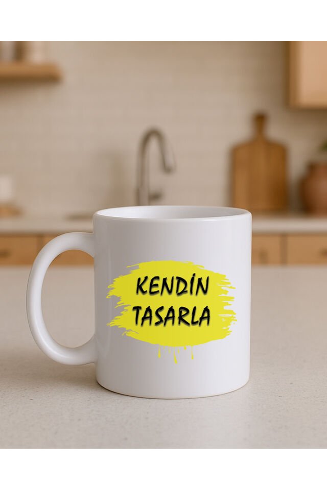 Kendin tasarla bardak - Kişiye özel bardak Düz Beyaz Kupa