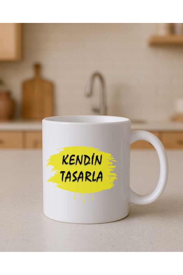Kendin tasarla bardak - Kişiye özel bardak Düz Beyaz Kupa