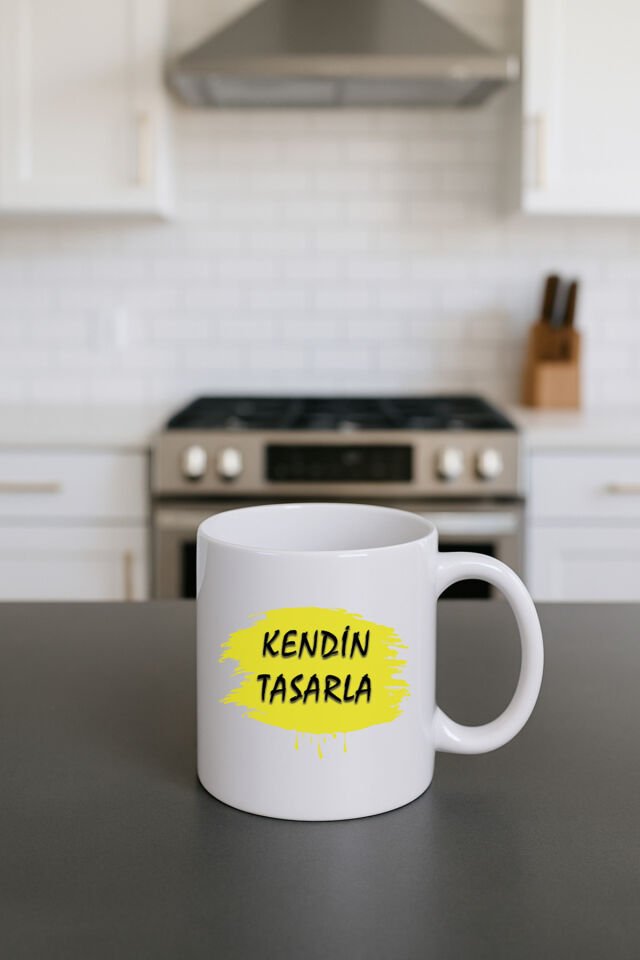 Kendin tasarla bardak - Kişiye özel bardak Düz Beyaz Kupa