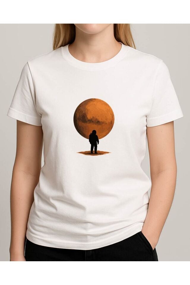 Tişört Unisex (Mars) Kadin Beyaz - 2XL