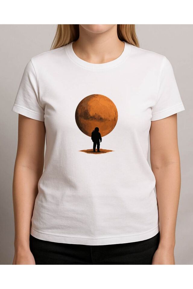 Tişört Unisex (Mars) Kadin Beyaz - S