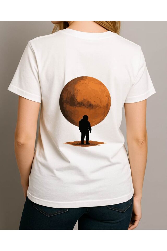 Tişört Unisex (Mars) Kadin Beyaz - XL