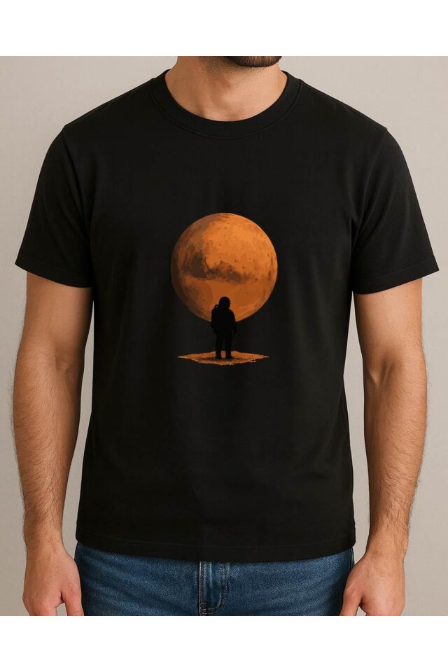 Tişört Unisex (Mars) Erkek Si̇yah - L