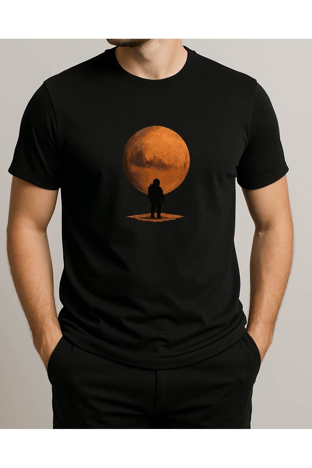 Tişört Unisex (Mars) Erkek Si̇yah - L