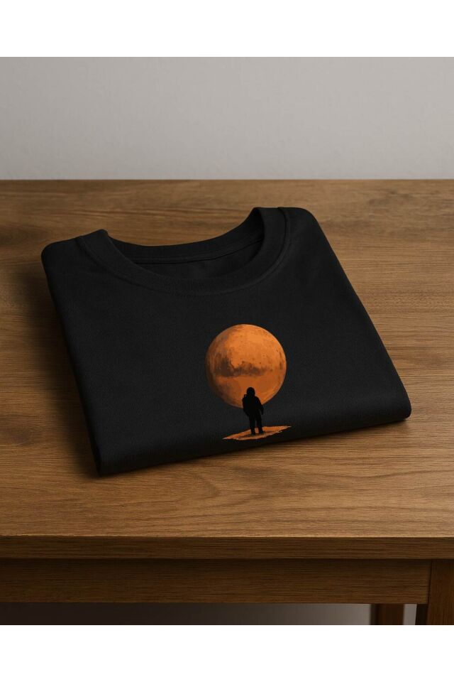 Tişört Unisex (Mars) Kadin Si̇yah - S