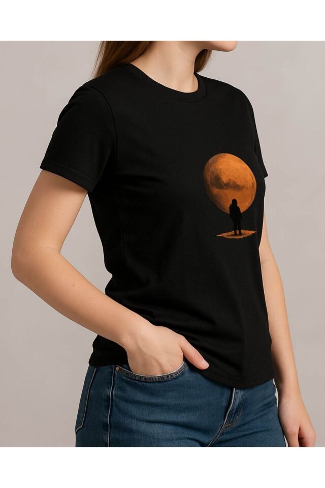 Tişört Unisex (Mars) Kadin Si̇yah - 10-11 Yaş