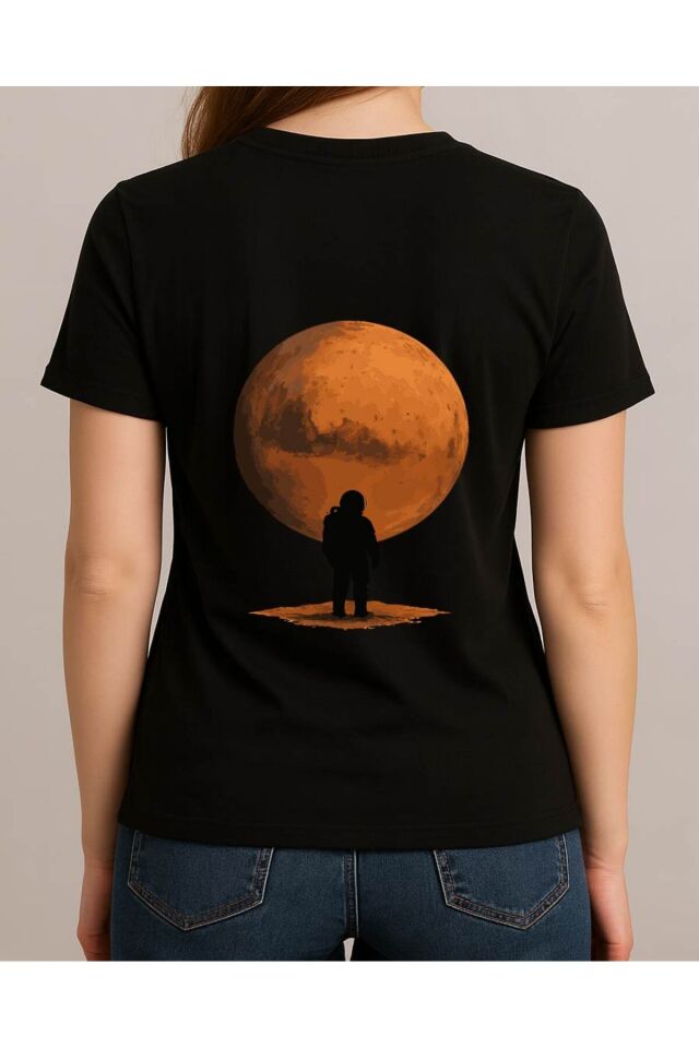 Tişört Unisex (Mars) Kadin Si̇yah - 10-11 Yaş