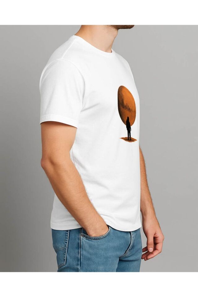 Tişört Unisex (Mars) Erkek Beyaz - M