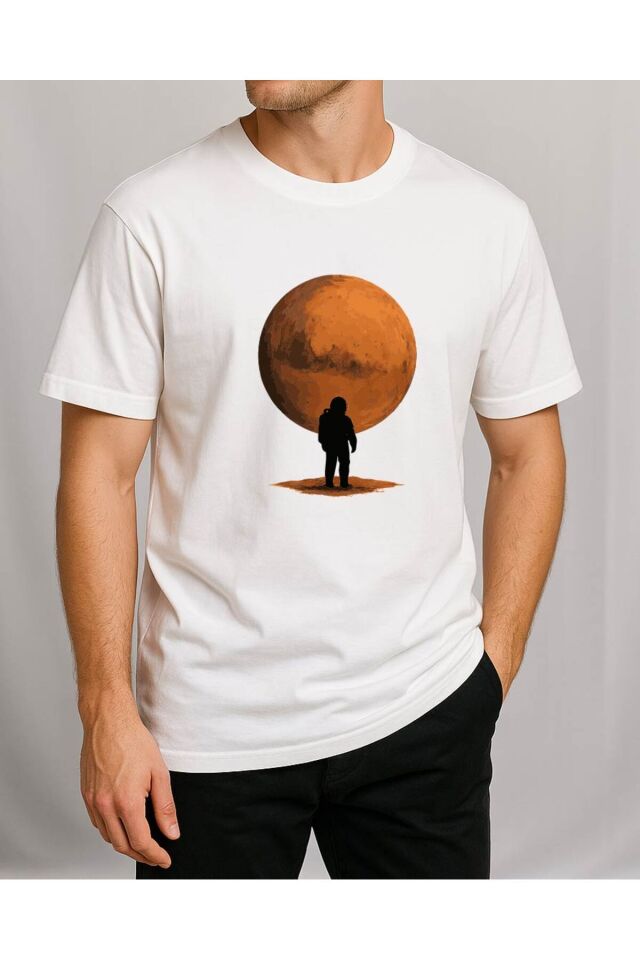 Tişört Unisex (Mars) Erkek Beyaz - M
