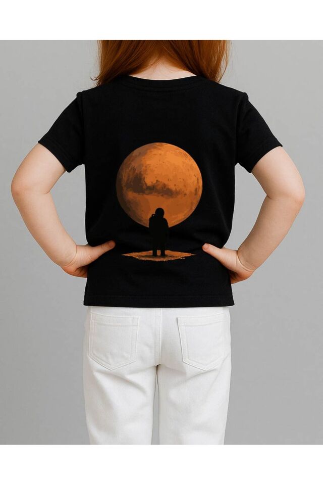 Tişört Unisex Çocuk (Mars) Kiz Si̇yah - 10-11 Yaş