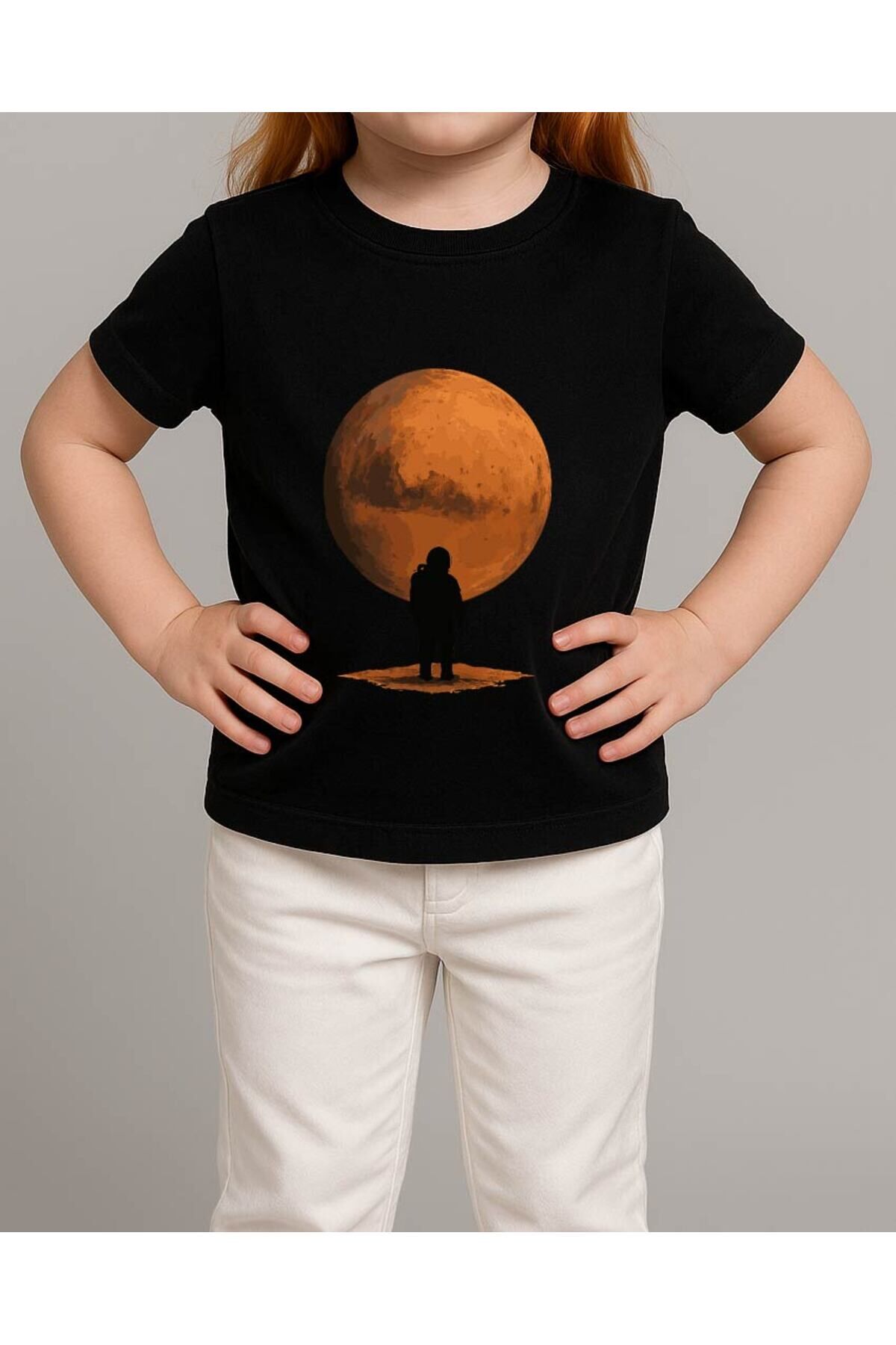 Tişört Unisex Çocuk (Mars) Kiz Si̇yah - 10-11 Yaş