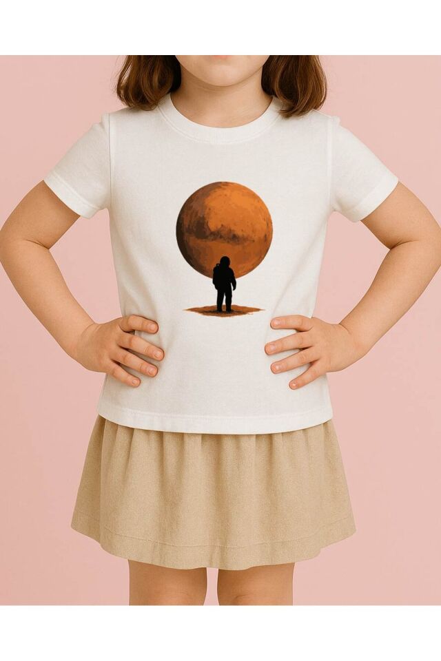 Tişört Unisex Çocuk (Mars) Kiz Beyaz - 10-11 Yaş