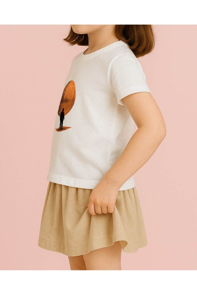 Tişört Unisex Çocuk (Mars) Kiz Beyaz - 4-5 Yaş