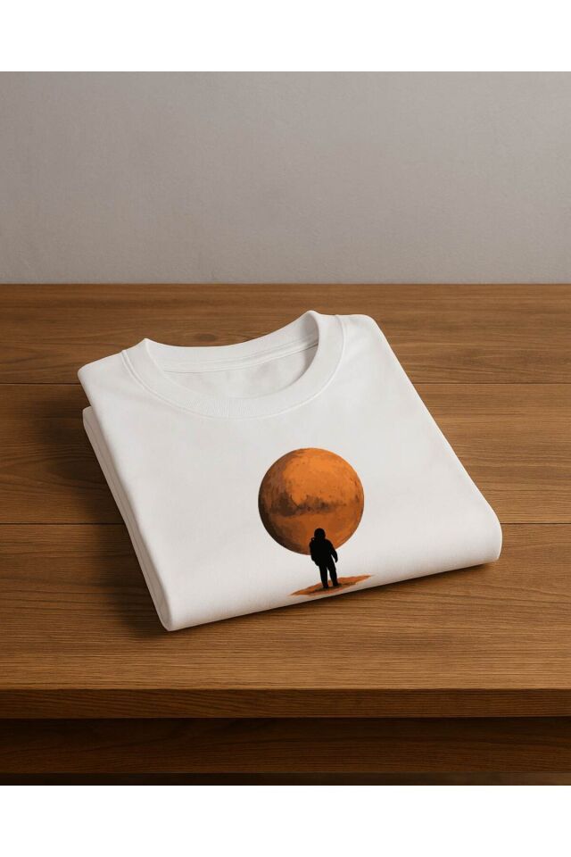 Tişört Unisex Çocuk (Mars) Erkek Beyaz - 10-11 Yaş