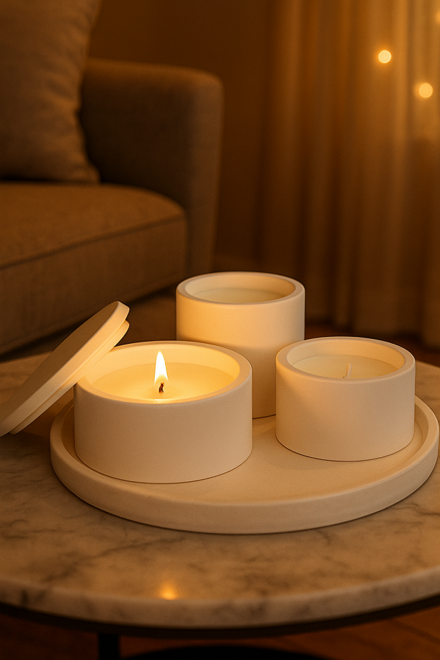 DEKORATİF SET MUM