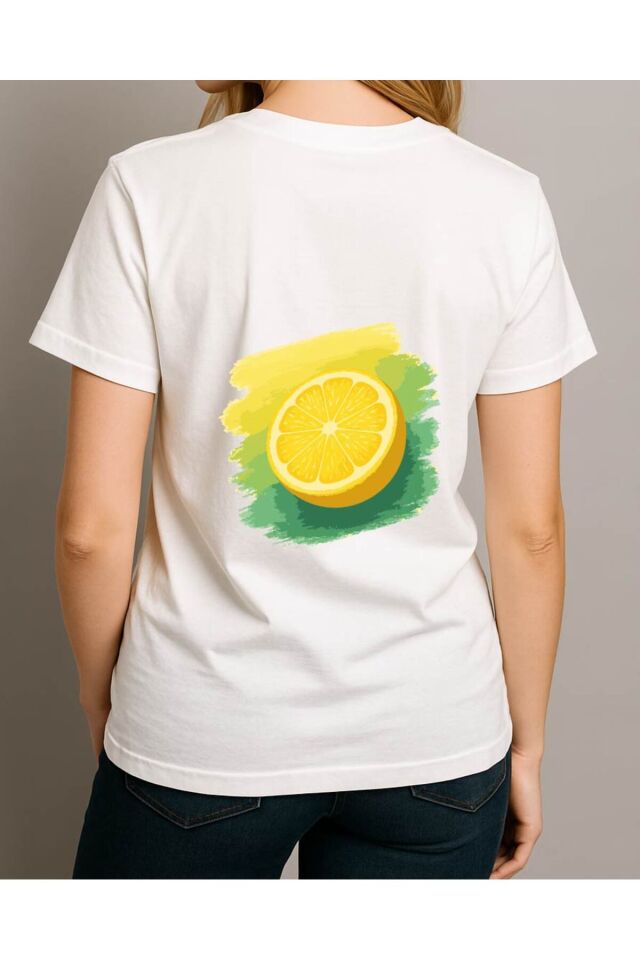 Tişört Unisex (Limon) Beyaz - L
