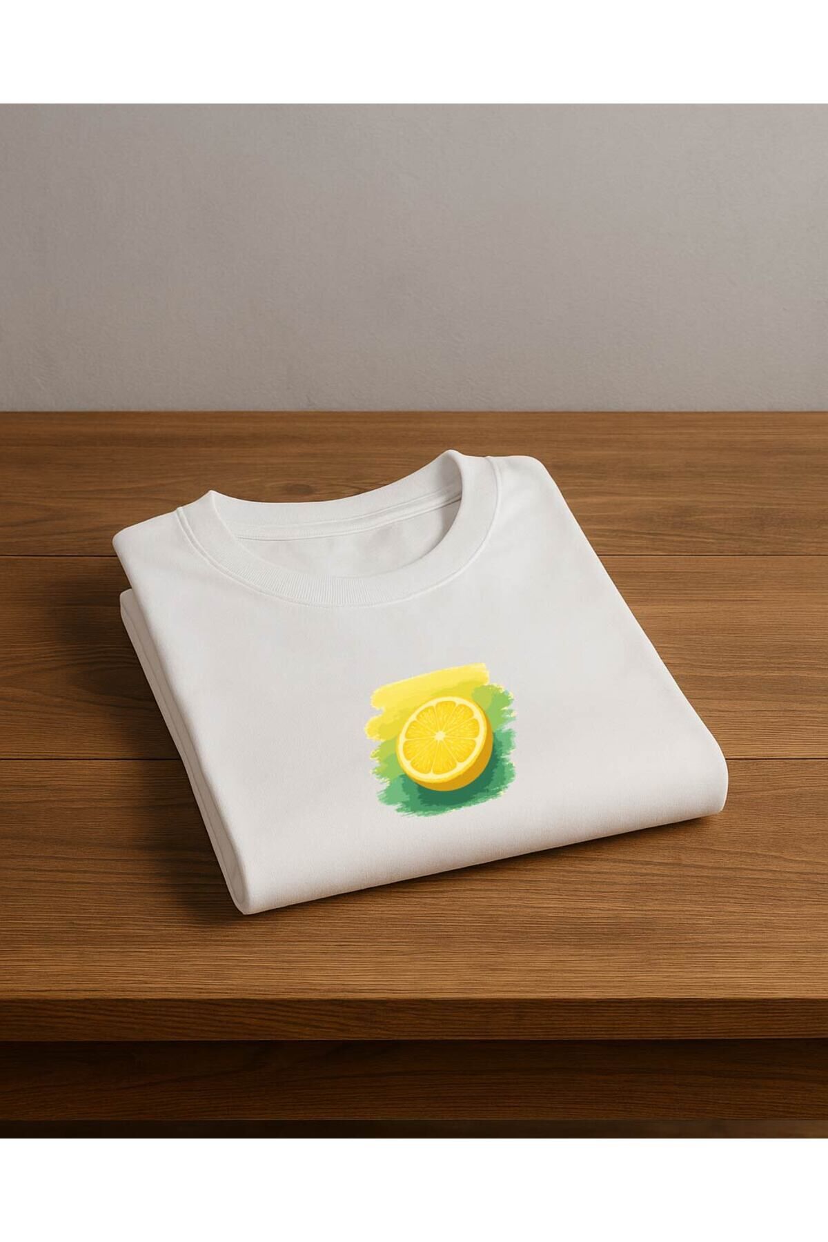 Tişört Unisex Çocuk (Limon) Beyaz - 10-11 Yaş