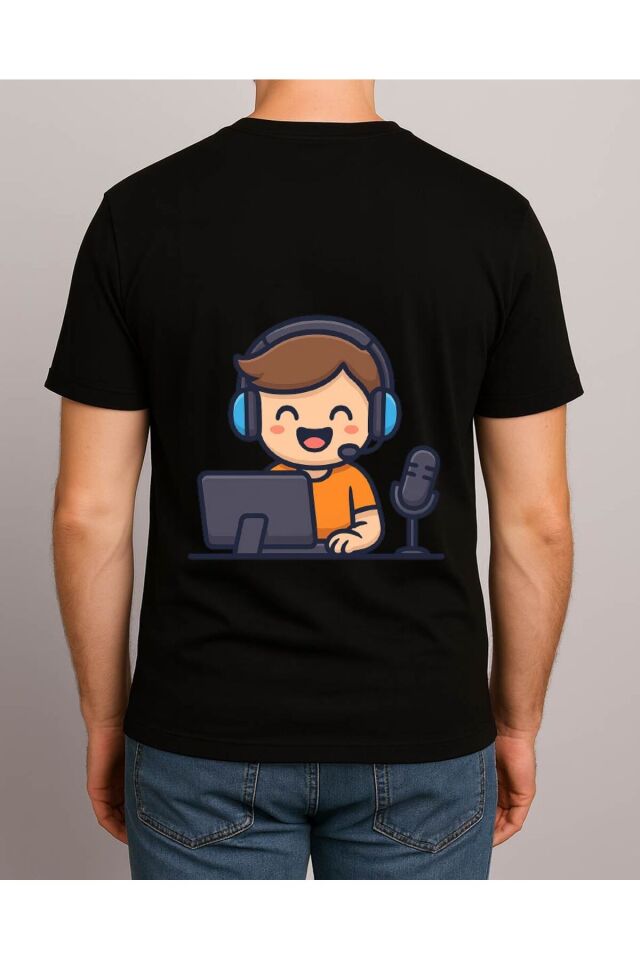 Tişört Unisex (Müşteri Temsilcisi) Erkek Si̇yah - 2XL