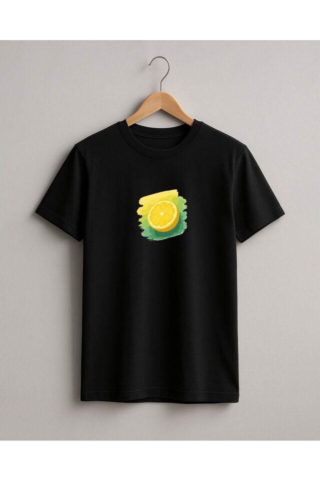Tişört Unisex Çocuk (Limon) Siyah - 10-11 Yaş