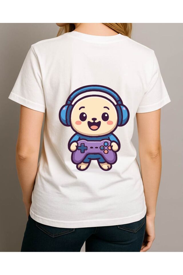 Tişört Unisex (Oyun Kolu) Kadin Beyaz - 2XL