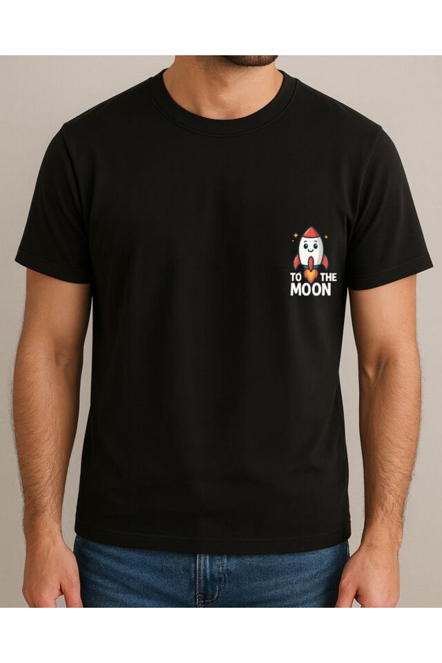 Tişört Unisex (Roket) Erkek Si̇yah - L