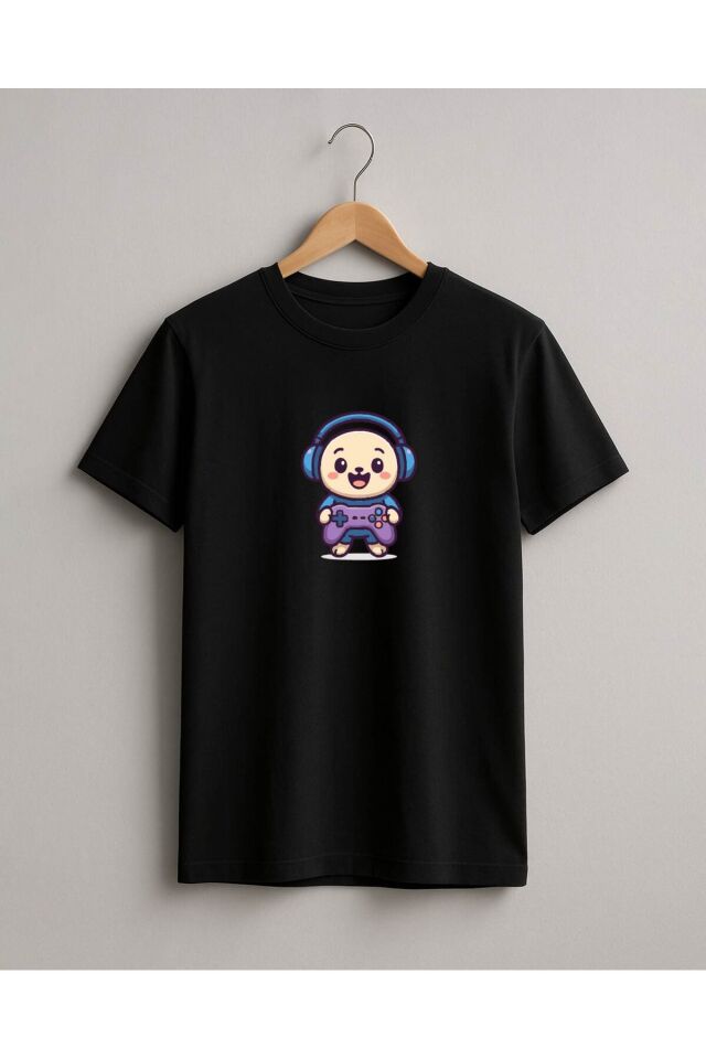 Tişört Unisex (Oyun Kolu) Kadin Si̇yah - XL