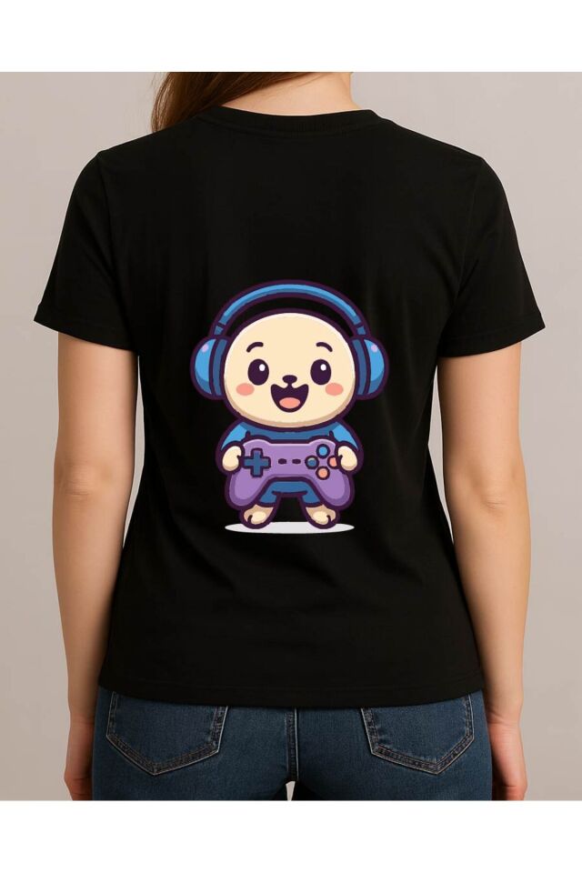 Tişört Unisex (Oyun Kolu) Kadin Si̇yah - 2XL