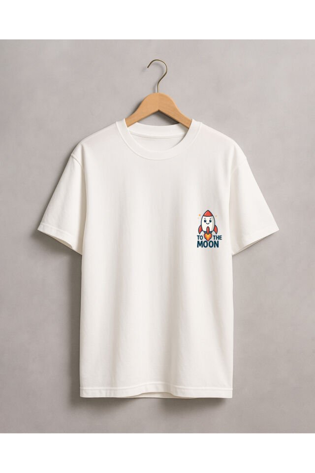 Tişört Unisex (Roket) Kadin Beyaz - 2XL