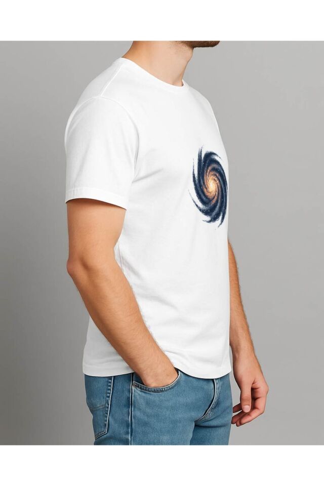 Tişört Unisex (Samanyolu) Erkek Beyaz - M