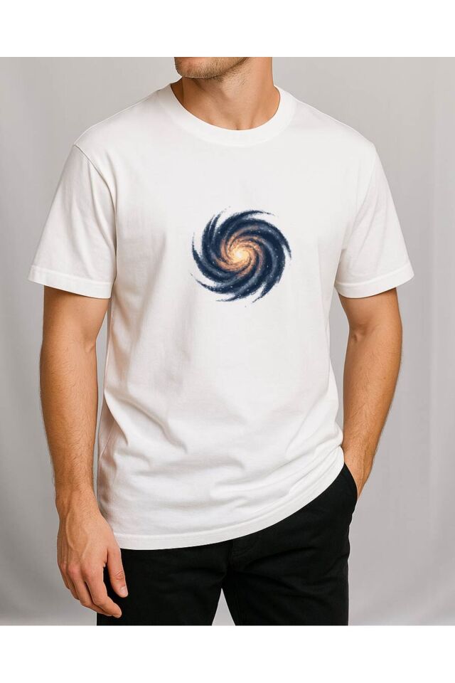 Tişört Unisex (Samanyolu) Erkek Beyaz - M