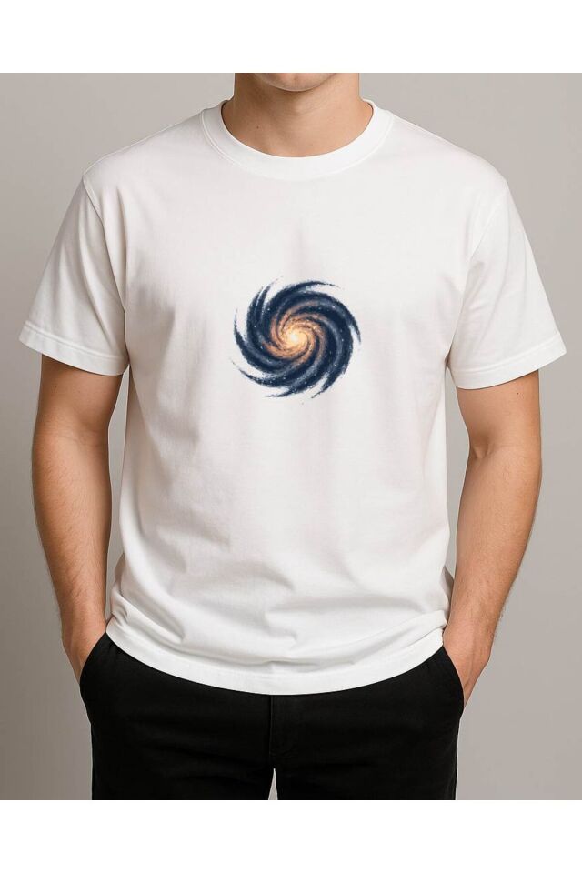 Tişört Unisex (Samanyolu) Erkek Beyaz - S