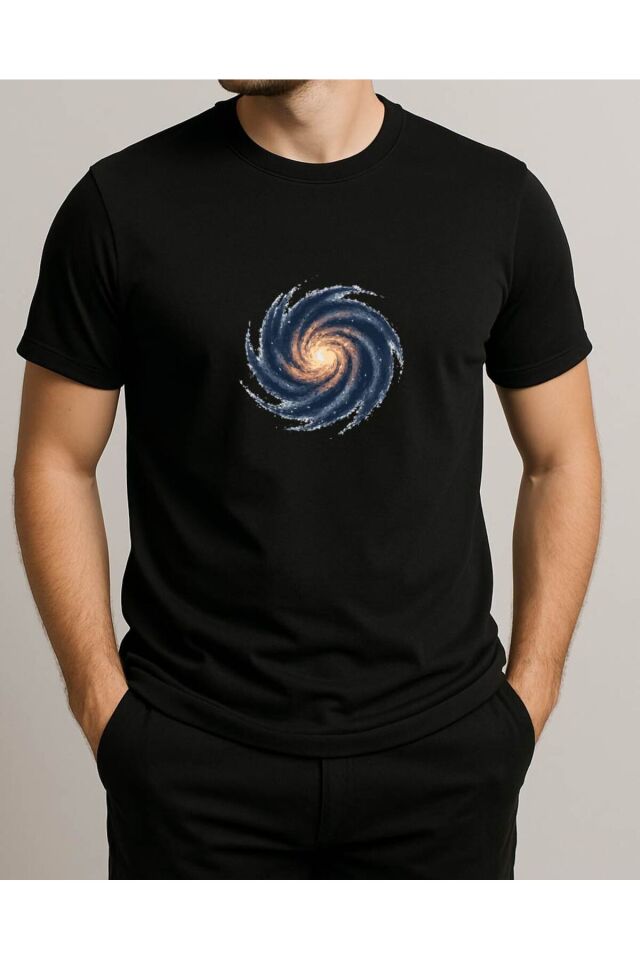Tişört Unisex (Samanyolu) Erkek Si̇yah - M