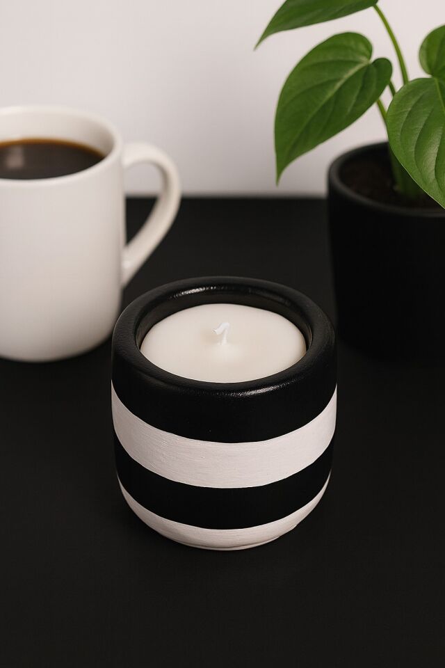 DEKORATİF MUM ÇİZGİLİ