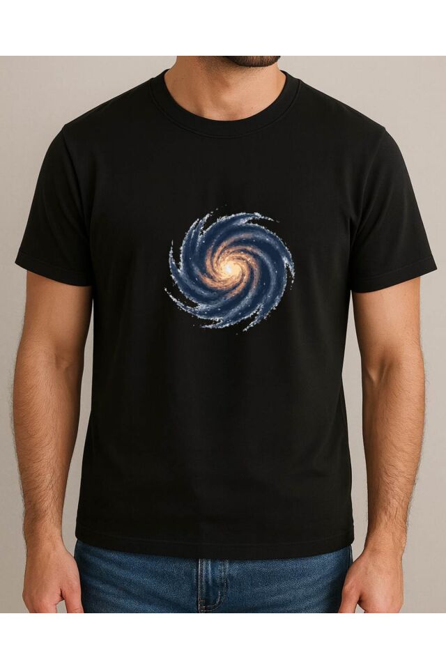 Tişört Unisex (Samanyolu) Erkek Si̇yah - S