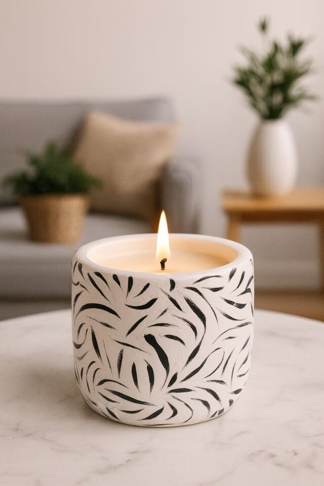 Dekoratif Mum Desenli