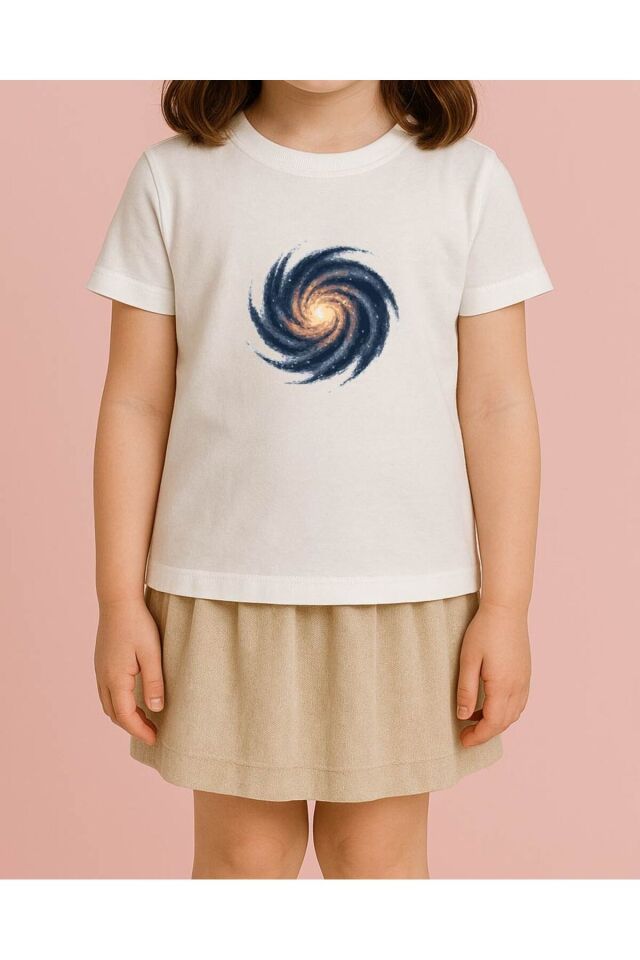 Tişört Unisex Çocuk (Samanyolu) Kadin Beyaz - 4-5 Yaş