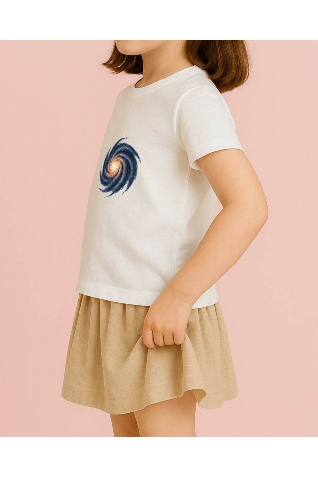 Tişört Unisex Çocuk (Samanyolu) Kadin Beyaz - 4-5 Yaş