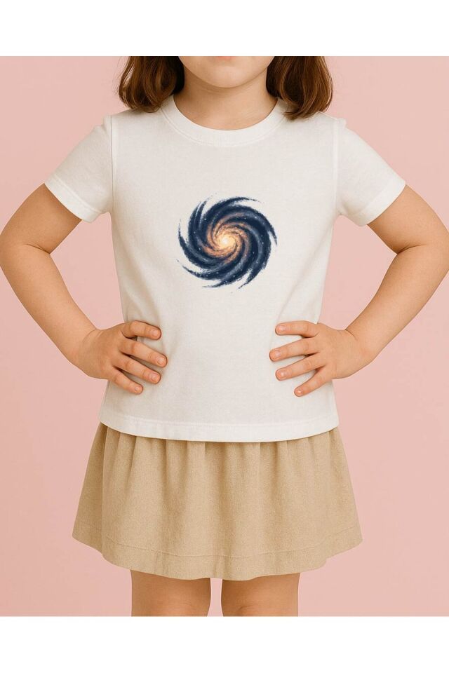 Tişört Unisex Çocuk (Samanyolu) Kadin Beyaz - 4-5 Yaş