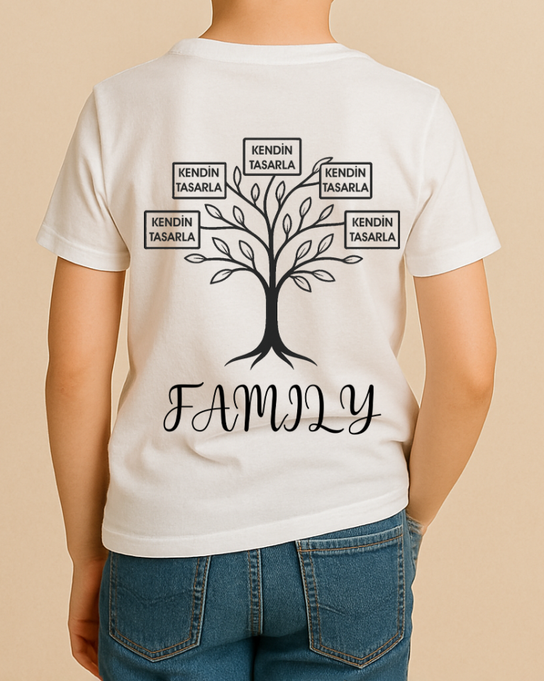 Kendin Tasarla Tişört Erkek Çocuk-Aile Ağacı