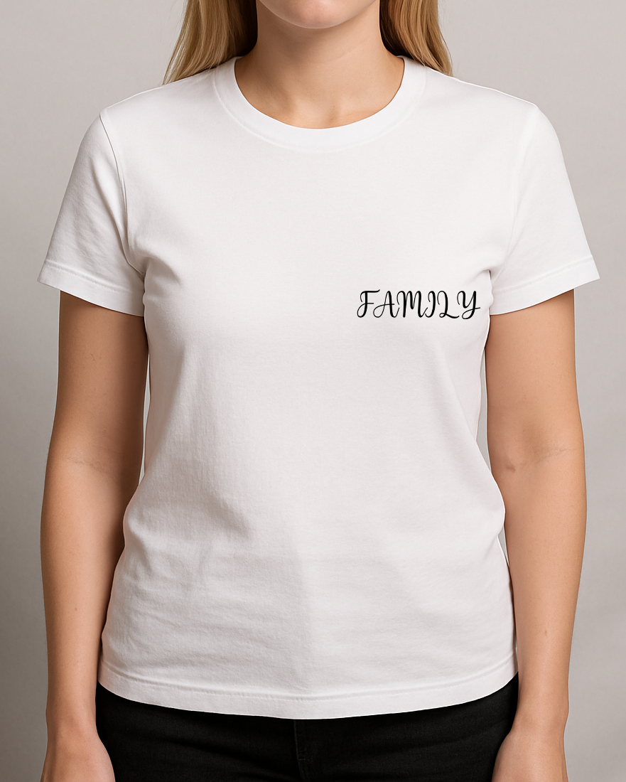 Kendin Tasarla Tişört Kadın-Aile Ağacı