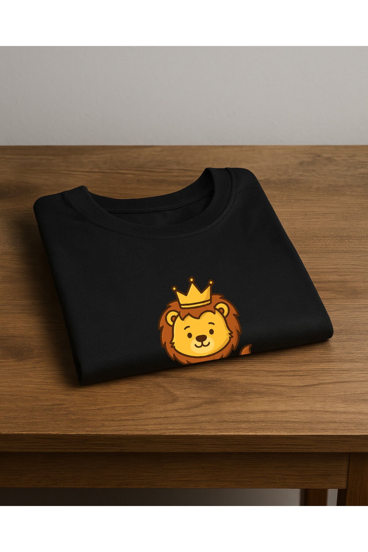 Tişört Unisex (Aslan) Erkek Si̇yah - XL