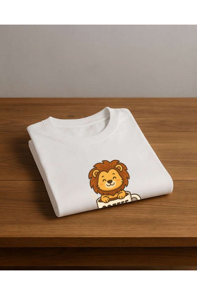 Tişört Unisex (Aslan Coffee) Kadin Beyaz - 2XL