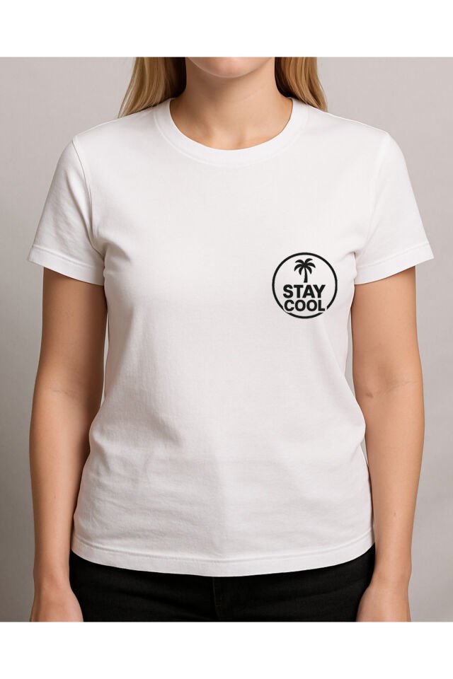 Tişört Unisex (Stay Cool) Kadin Beyaz - XL