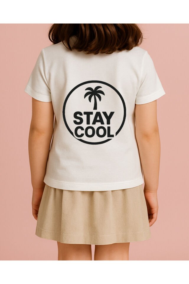 Tişört Unisex Çocuk (Stay Cool) Kiz Beyaz - 10-11 Yaş