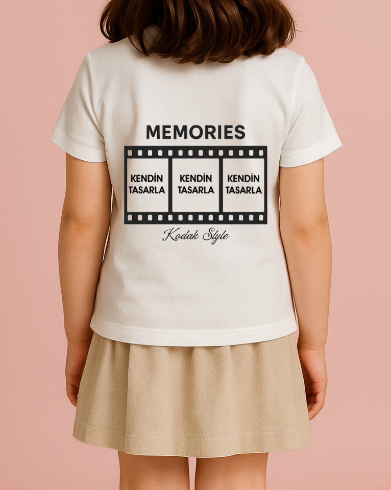 Kendin Tasarla Tişört Kız Çocuk-Film Şeridi